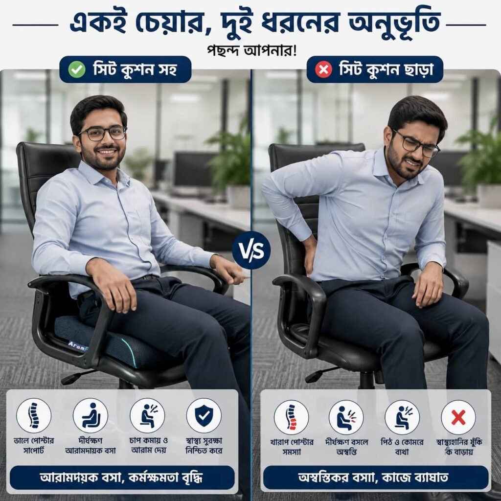 seat cushion vs no cushion
